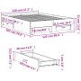 Cama con cajones madera ingeniería roble Sonoma 120x200 cm de vidaXL, Camas y somieres - Ref: Foro24-3280393, Precio: 184,37 ...