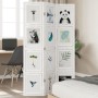 Biombo separador de 3 paneles madera maciza Paulownia blanco de vidaXL, Divisores de ambientes - Ref: Foro24-358686, Precio: ...