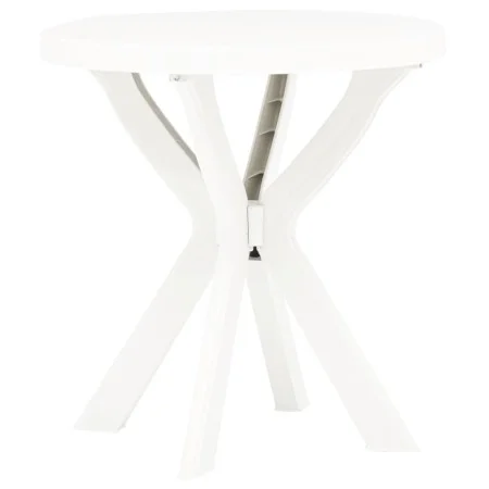 Mesa bistro blanca plástico Ø70 cm de vidaXL, Mesas de jardín - Ref: Foro24-48796, Precio: 62,33 €, Descuento: %