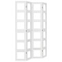 Biombo separador de 4 paneles madera maciza Paulownia blanco de vidaXL, Divisores de ambientes - Ref: Foro24-358692, Precio: ...