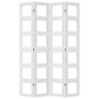 Biombo separador de 4 paneles madera maciza Paulownia blanco de vidaXL, Divisores de ambientes - Ref: Foro24-358692, Precio: ...