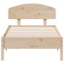 Estructura de cama con cabecero madera maciza pino 90x190 cm de vidaXL, Camas y somieres - Ref: Foro24-3207237, Precio: 119,8...