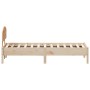 Estructura de cama con cabecero madera maciza pino 90x190 cm de vidaXL, Camas y somieres - Ref: Foro24-3207237, Precio: 119,8...