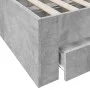 Concrete gray engineered wood bed with drawers 75x190 cm by vidaXL, Beds and slatted bases - Ref: Foro24-3280443, Price: 103,...