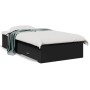 Cama con cajones madera de ingeniería negra 75x190 cm de vidaXL, Camas y somieres - Ref: Foro24-3280441, Precio: 108,72 €, De...