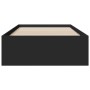 Cama con cajones madera de ingeniería negra 75x190 cm de vidaXL, Camas y somieres - Ref: Foro24-3280441, Precio: 108,72 €, De...