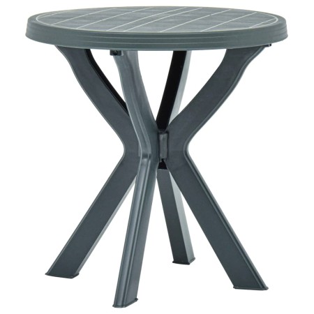 Mesa bistro verde plástico Ø70 cm de vidaXL, Mesas de jardín - Ref: Foro24-48797, Precio: 70,47 €, Descuento: %