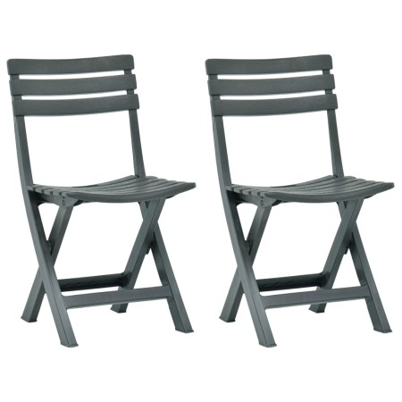 Silla de jardín plegable 2 unidades plástico verde de vidaXL, Sillas de jardín - Ref: Foro24-48789, Precio: 63,96 €, Descuent...
