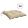 Cojines de palets de jardín 4 uds tela Oxford beige 50x50x7 cm de vidaXL, Cojines para sillas y sofás - Ref: Foro24-361517, P...
