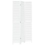 Biombo separador de 3 paneles madera maciza Paulownia blanco de vidaXL, Divisores de ambientes - Ref: Foro24-358832, Precio: ...