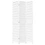 Biombo separador de 3 paneles madera maciza Paulownia blanco de vidaXL, Divisores de ambientes - Ref: Foro24-358832, Precio: ...