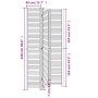 Biombo separador de 3 paneles madera maciza Paulownia blanco de vidaXL, Divisores de ambientes - Ref: Foro24-358832, Precio: ...