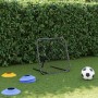Rebotador de fútbol ajustable acero negro 84x73x60-80 cm de vidaXL, Accesorios para porterías de fútbol - Ref: Foro24-4007968...