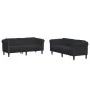 Zweiteiliges Samt-Sofa-Set in Schwarz von vidaXL, Sofas - Ref: Foro24-3209224, Preis: 465,17 €, Rabatt: %