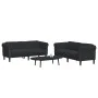Zweiteiliges Samt-Sofa-Set in Schwarz von vidaXL, Sofas - Ref: Foro24-3209224, Preis: 465,17 €, Rabatt: %
