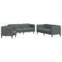 Juego de sofás 3 piezas tela gris oscuro de vidaXL, Sofás - Ref: Foro24-3209230, Precio: 661,94 €, Descuento: %