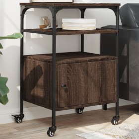 Soporte de impresora 3 niveles marrón roble 50x40x76 cm de vidaXL, Soportes para impresoras - Ref: Foro24-842295, Precio: 64,...