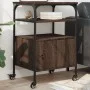 Soporte de impresora 3 niveles marrón roble 50x40x76 cm de vidaXL, Soportes para impresoras - Ref: Foro24-842295, Precio: 63,...