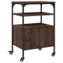 Soporte de impresora 3 niveles marrón roble 50x40x76 cm de vidaXL, Soportes para impresoras - Ref: Foro24-842295, Precio: 63,...