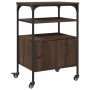 Soporte de impresora 3 niveles marrón roble 50x40x76 cm de vidaXL, Soportes para impresoras - Ref: Foro24-842295, Precio: 64,...