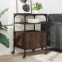 Soporte de impresora 3 niveles marrón roble 50x40x76 cm de vidaXL, Soportes para impresoras - Ref: Foro24-842295, Precio: 63,...