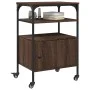 Soporte de impresora 3 niveles marrón roble 50x40x76 cm de vidaXL, Soportes para impresoras - Ref: Foro24-842295, Precio: 63,...