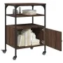 Soporte de impresora 3 niveles marrón roble 50x40x76 cm de vidaXL, Soportes para impresoras - Ref: Foro24-842295, Precio: 63,...