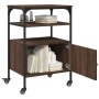 Soporte de impresora 3 niveles marrón roble 50x40x76 cm de vidaXL, Soportes para impresoras - Ref: Foro24-842295, Precio: 64,...
