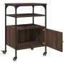 Soporte de impresora 3 niveles marrón roble 50x40x76 cm de vidaXL, Soportes para impresoras - Ref: Foro24-842295, Precio: 63,...