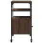Soporte de impresora 3 niveles marrón roble 50x40x76 cm de vidaXL, Soportes para impresoras - Ref: Foro24-842295, Precio: 63,...