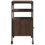 Soporte de impresora 3 niveles marrón roble 50x40x76 cm de vidaXL, Soportes para impresoras - Ref: Foro24-842295, Precio: 64,...