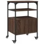 Soporte de impresora 3 niveles marrón roble 50x40x76 cm de vidaXL, Soportes para impresoras - Ref: Foro24-842295, Precio: 63,...