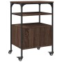 Soporte de impresora 3 niveles marrón roble 50x40x76 cm de vidaXL, Soportes para impresoras - Ref: Foro24-842295, Precio: 64,...