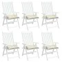 Cojines sillas de jardín 6 uds tela Oxford crema 50x50x7 cm de vidaXL, Cojines para sillas y sofás - Ref: Foro24-361515, Prec...