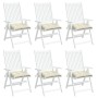 Cojines sillas de jardín 6 uds tela Oxford crema 50x50x7 cm de vidaXL, Cojines para sillas y sofás - Ref: Foro24-361515, Prec...