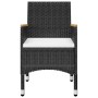 Juego de comedor de jardín 5 piezas con cojines negro de vidaXL, Conjuntos de jardín - Ref: Foro24-3095866, Precio: 379,77 €,...