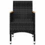 Juego de comedor de jardín 5 piezas con cojines negro de vidaXL, Conjuntos de jardín - Ref: Foro24-3095866, Precio: 379,77 €,...