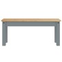 Banco de comedor Panama madera maciza de pino gris 105x30x45 cm de vidaXL, Bancos de comedor y cocina - Ref: Foro24-4005712, ...