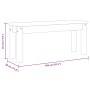 Banco de comedor Panama madera maciza de pino gris 105x30x45 cm de vidaXL, Bancos de comedor y cocina - Ref: Foro24-4005712, ...