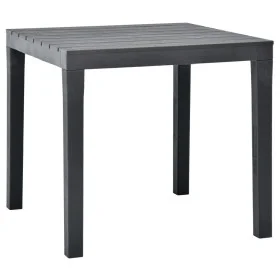 Mesa de jardín de plástico gris antracita 78x78x72 cm de vidaXL, Mesas de jardín - Ref: Foro24-48784, Precio: 109,14 €, Descu...