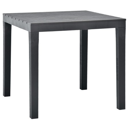 Mesa de jardín de plástico gris antracita 78x78x72 cm de vidaXL, Mesas de jardín - Ref: Foro24-48784, Precio: 104,33 €, Descu...