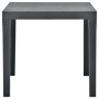 Mesa de jardín de plástico gris antracita 78x78x72 cm de vidaXL, Mesas de jardín - Ref: Foro24-48784, Precio: 104,33 €, Descu...