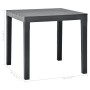 Mesa de jardín de plástico gris antracita 78x78x72 cm de vidaXL, Mesas de jardín - Ref: Foro24-48784, Precio: 104,33 €, Descu...