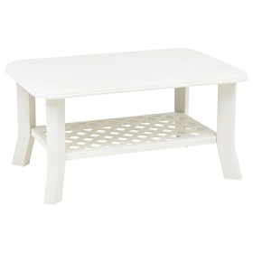 Mesa de centro de plástico blanco 90x60x46 cm de vidaXL, Mesas de centro - Ref: Foro24-48793, Precio: 66,08 €, Descuento: %