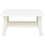 Mesa de centro de plástico blanco 90x60x46 cm de vidaXL, Mesas de centro - Ref: Foro24-48793, Precio: 66,08 €, Descuento: %