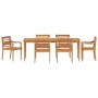 Juego de comedor de jardín 7 piezas madera maciza de teca de vidaXL, Conjuntos de jardín - Ref: Foro24-3155982, Precio: 1,00 ...