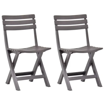Sillas de jardín plegables 2 unidades plástico color moca de vidaXL, Sillas de jardín - Ref: Foro24-48788, Precio: 68,35 €, D...