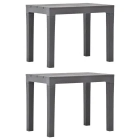 Gartenbänke 2 Einheiten aus mokkafarbenem Kunststoff von vidaXL, Gartenbänke - Ref: Foro24-48782, Preis: 64,44 €, Rabatt: %