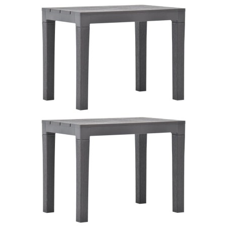 Bancos de jardín 2 unidades plástico color moca de vidaXL, Bancos de jardín - Ref: Foro24-48782, Precio: 57,40 €, Descuento: %