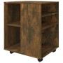 Armario ruedas madera contrachapada roble ahumado 60x53x72 cm de vidaXL, Taquillas y armarios de almacenamiento - Ref: Foro24...
